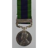 IGS GV with Afghanistan NWF 1919 clasp (201908 Pte A W Ayres, Hamps R) served 1/4th Bn, attd 1st S.