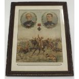 Lord Roberts VC and his Son who won the VC in Boer war, a magnificent period poster detailing