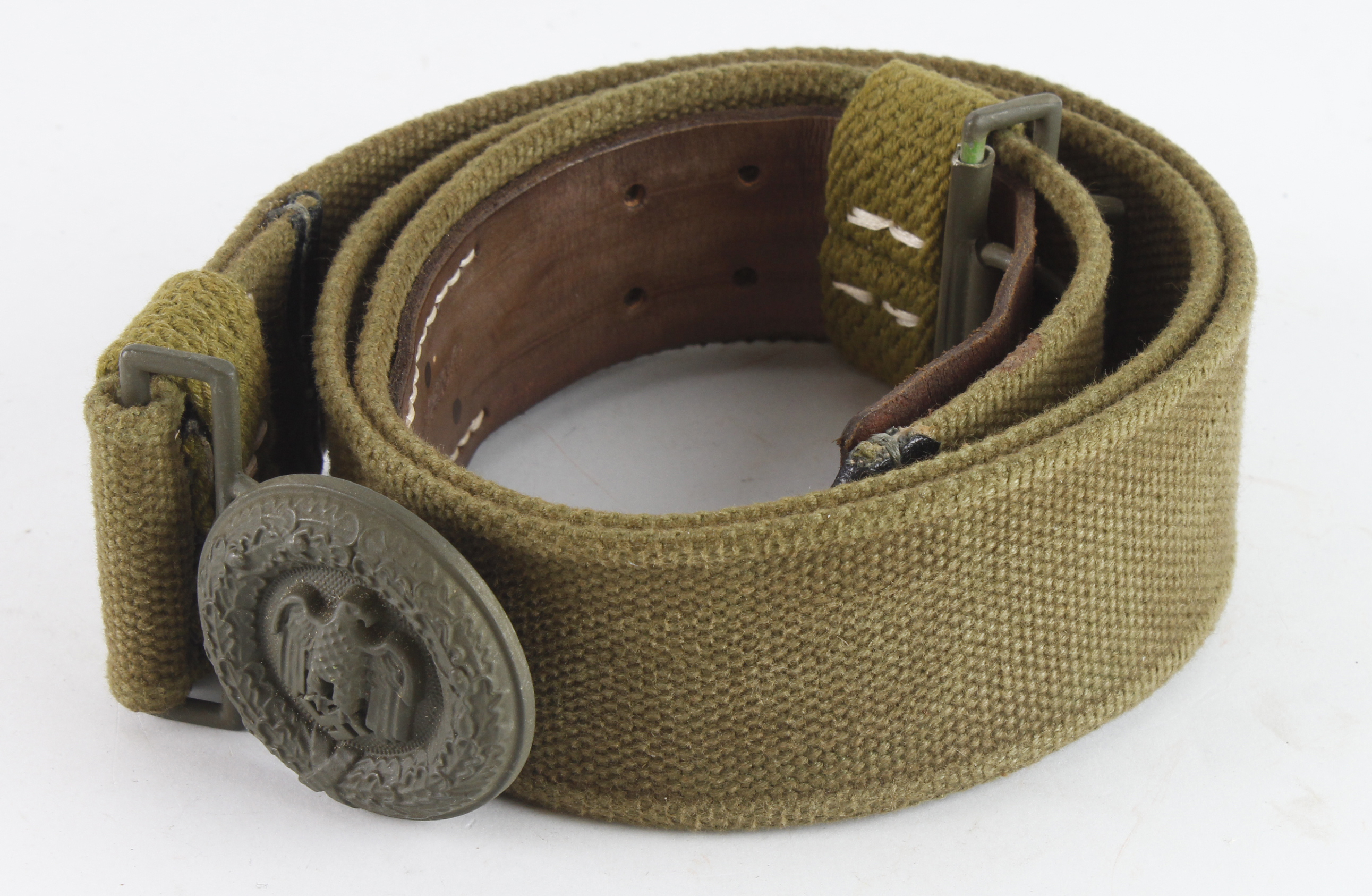 German 3rd Reich Tropical Service Officers belt and buckle. (UV neg)