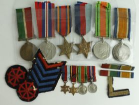 BWM & Mercantile Marine Medal (William V. Davies) 1939-45 Star, Burma Star, Defence & War Medal.