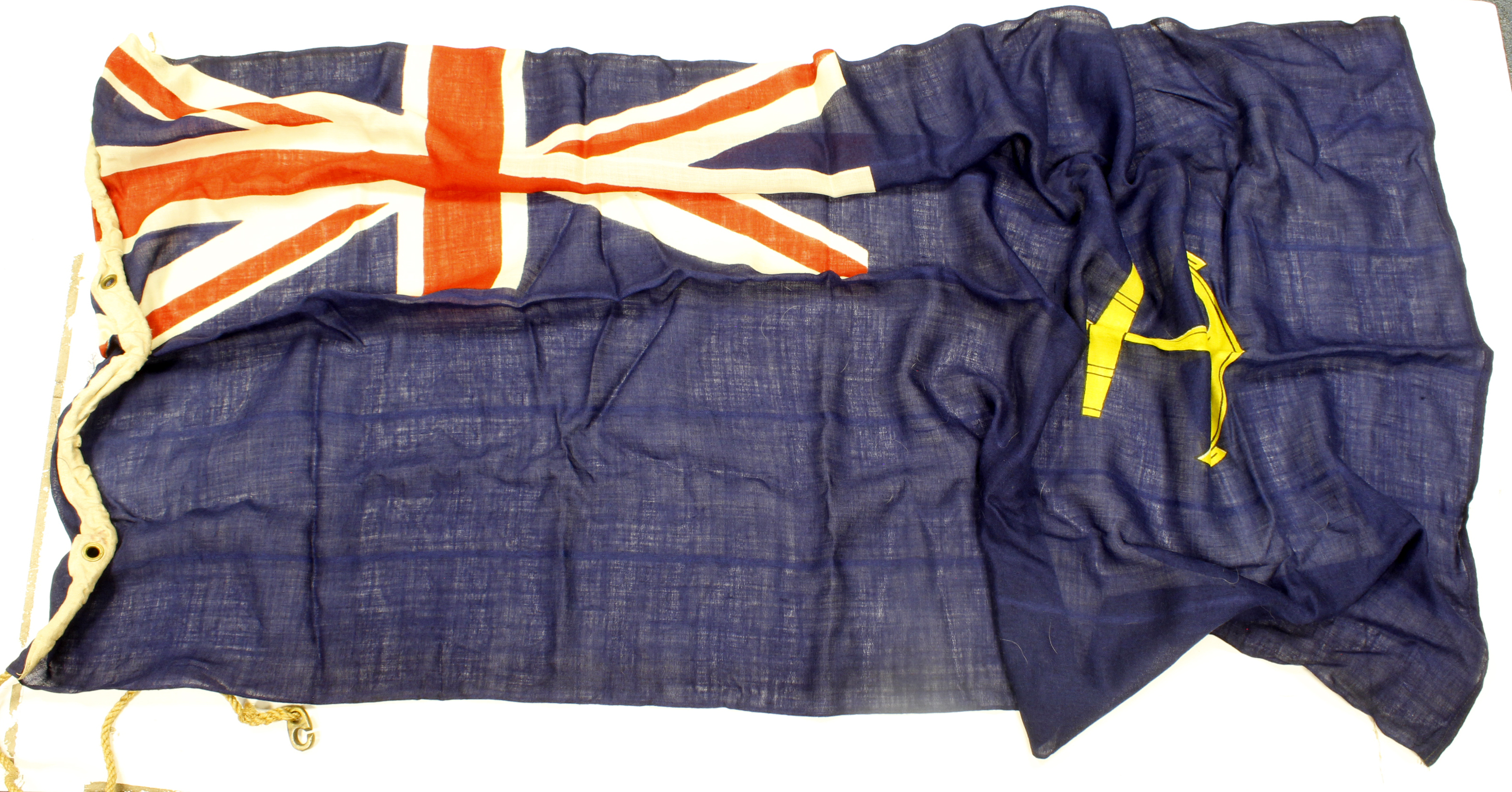 WW2 Royal Naval blue ensign with large anker to the centre size 6x3.