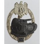 German from a one owner collection a Wehrmacht war badge Panzer Assault "50" by JFS.