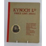Kynoch Ltd Price List 1902-03 all types inc Military Ammunition, likely old reprint.