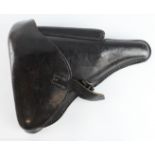 Holster - for the Luger, indistinct stamp under flap ends in "F.G.M." GC with serice wear