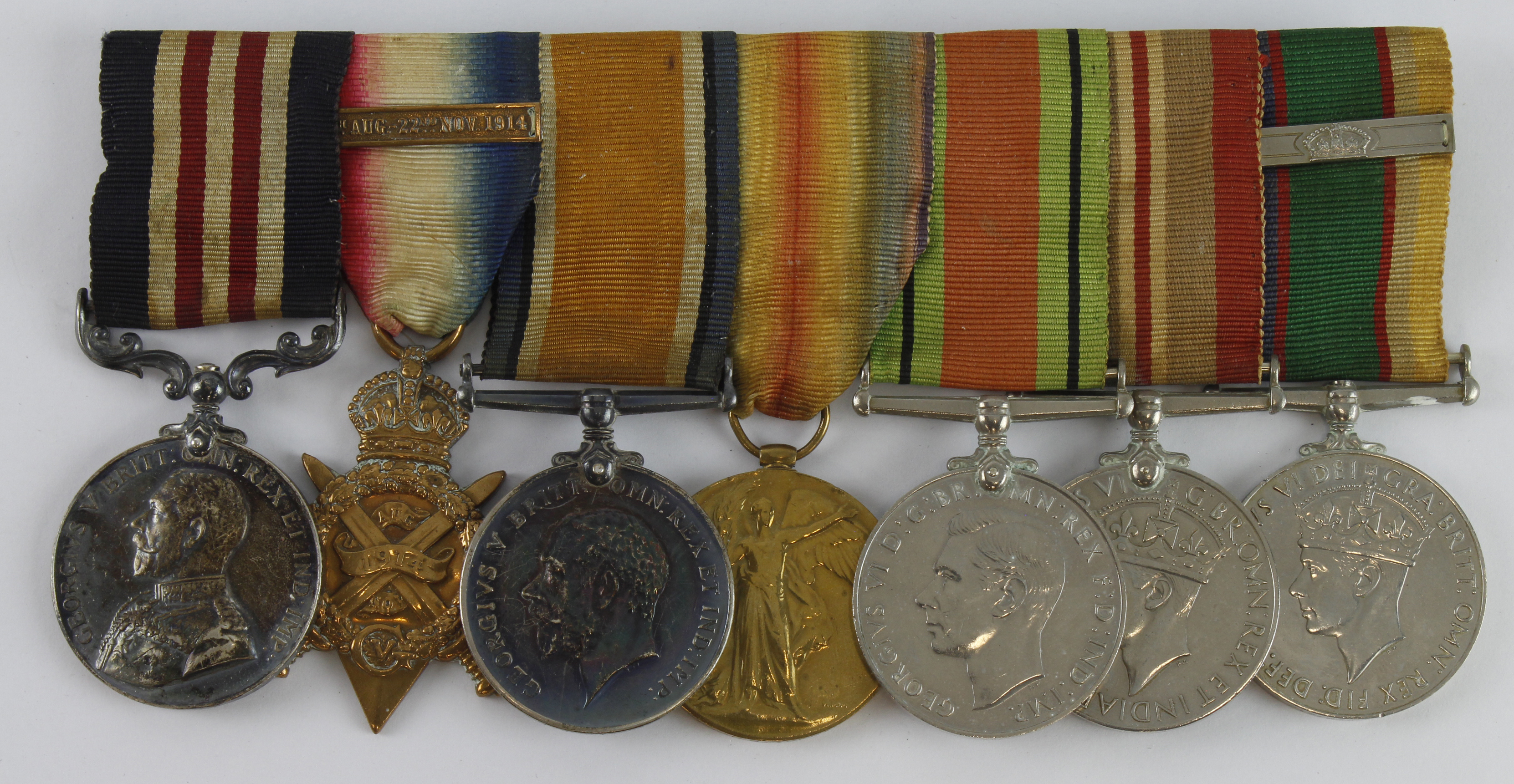 Military Medal GV (9736 Sjt J G Ingham 1/Glouc R), 1914 Star Trio with original Aug-Nov clasp (