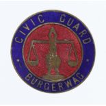 South African Civic Guard brass & enamel badge, poss. WW1 period.