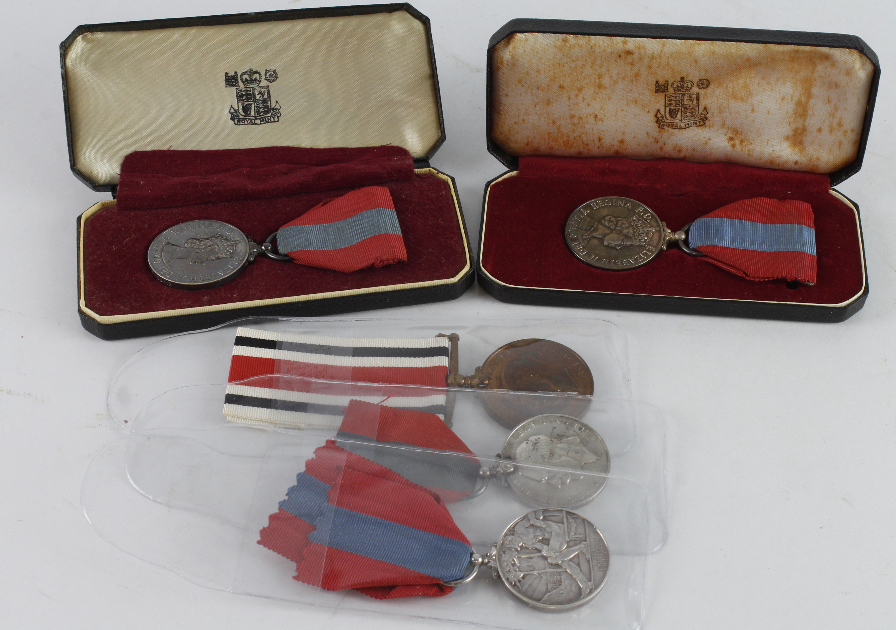 Imperial Service Medals - GV (coinage) George Robert Forfar, and QE2 x3 to Edward David Willett