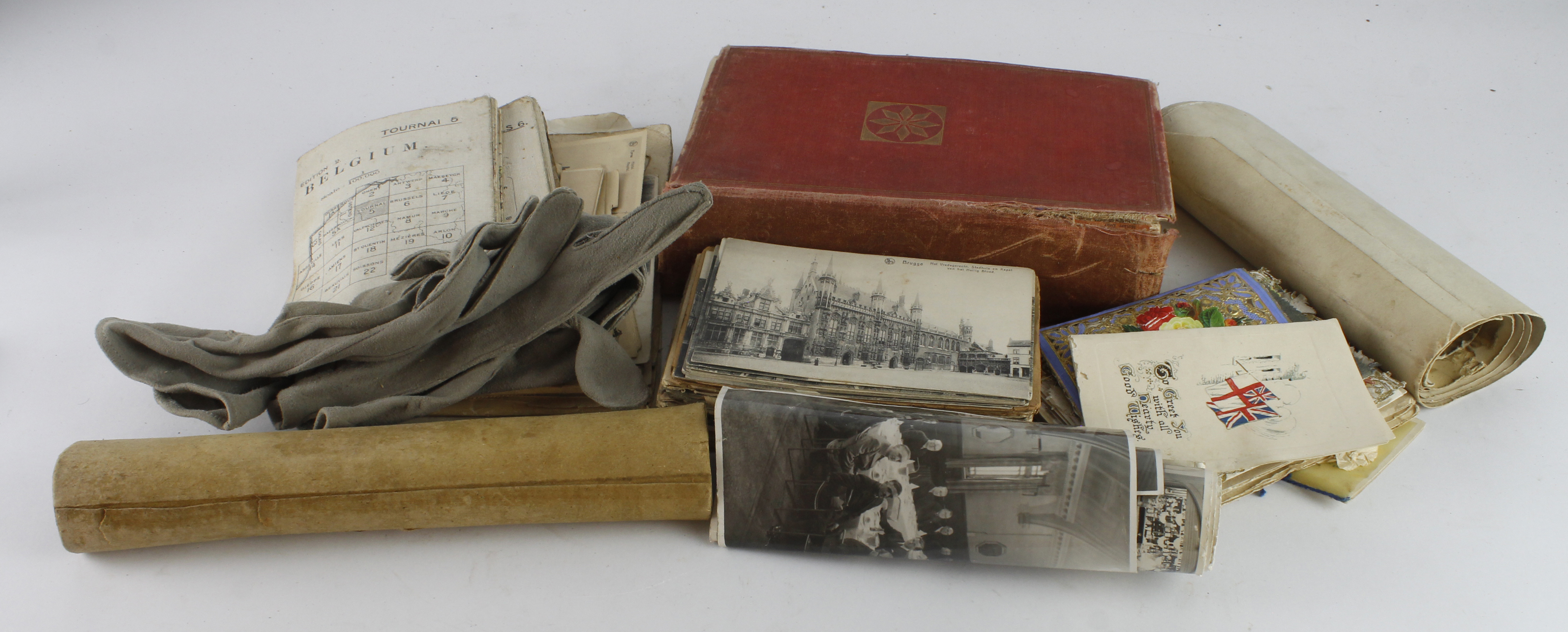 WW1 Related ephemera postcards, booklets, photos etc. A crate full. (Buyer collects)