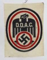 German WW2 D.D.A.C cloth sports vest badge.