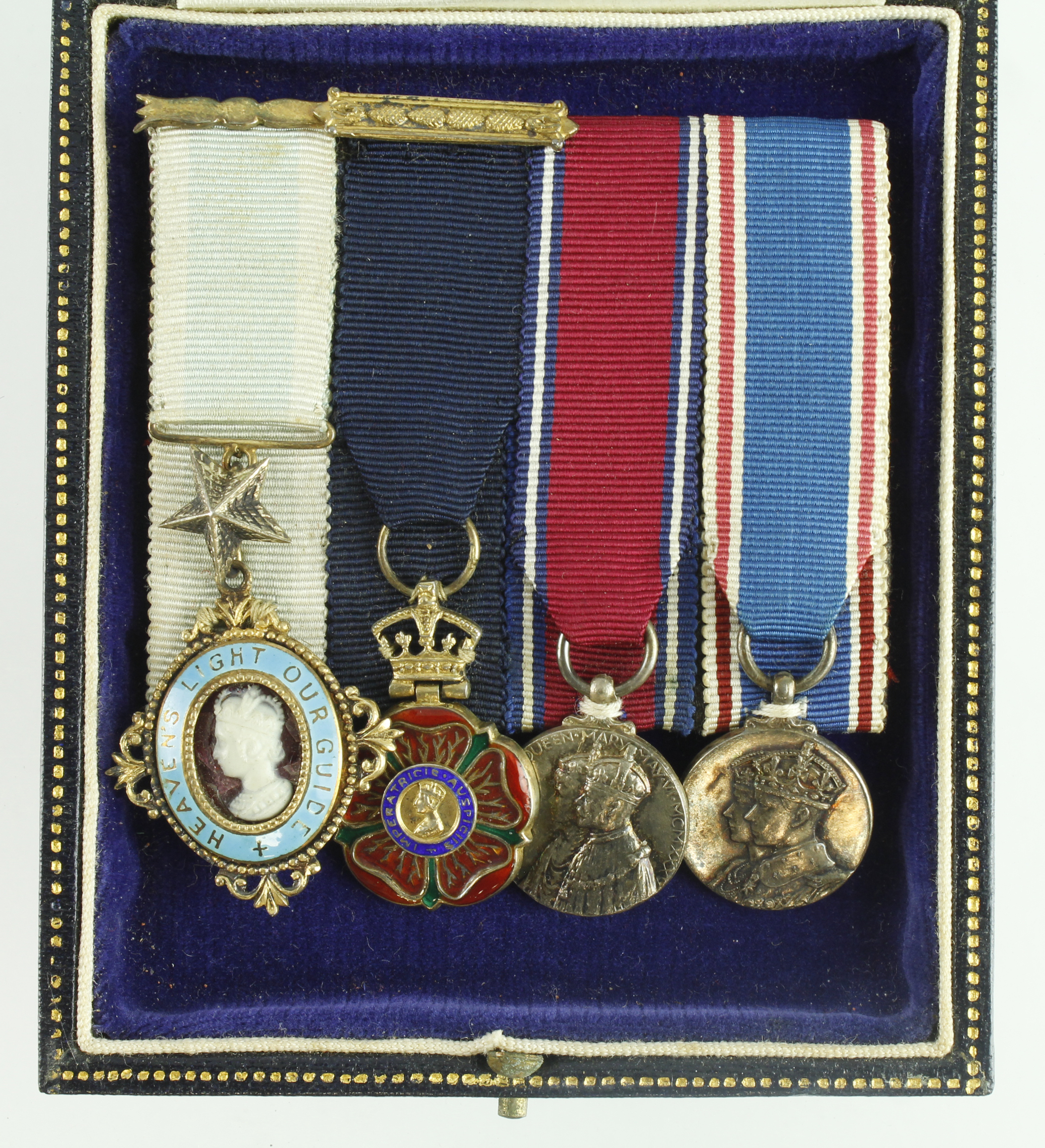 Miniature Medal group mounted as worn - Most Exalted Order of the Star of India Breast Badge (silver