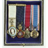 Miniature Medal group mounted as worn - Most Exalted Order of the Star of India Breast Badge (silver