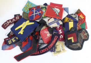 Cloth Badges: British Army WW2 and later formation signs and shoulder titles, all in excellent