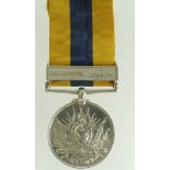 Khedives Sudan Medal 1897 in silver with Khartoum clasp (4408 Pte T Begley 2nd L.F.) confirmed to