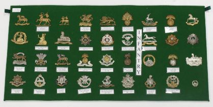 Badges collection of seventy two hat badges all Infantry Regiments including Queens, Buffs, Kings,