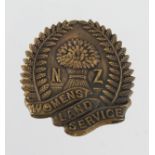 Cap badge New Zealand Women's land service.