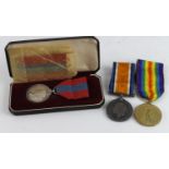 BWM & Victory Medal (274683 Pnr W J Smith RE), Imperial Service Medal GVI (William John Smith)
