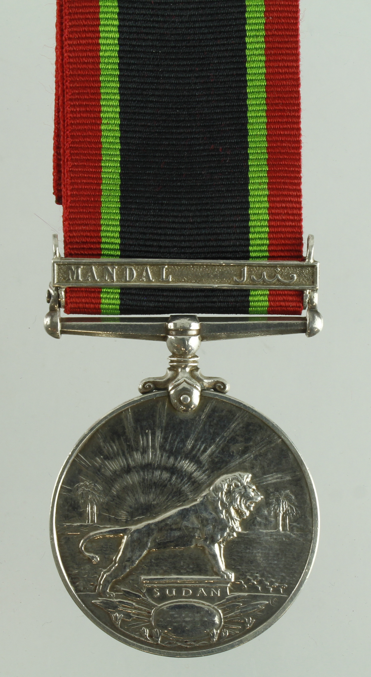 Khedives Sudan Medal 1910 with Mandal clasp, unnamed as issued in silver