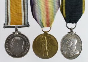 BWM & Victory Medal (53197 A.Sjt J L O'Connor Suffolks), and TFM GV (3647324 Cpl J L O'Connor 5-P.