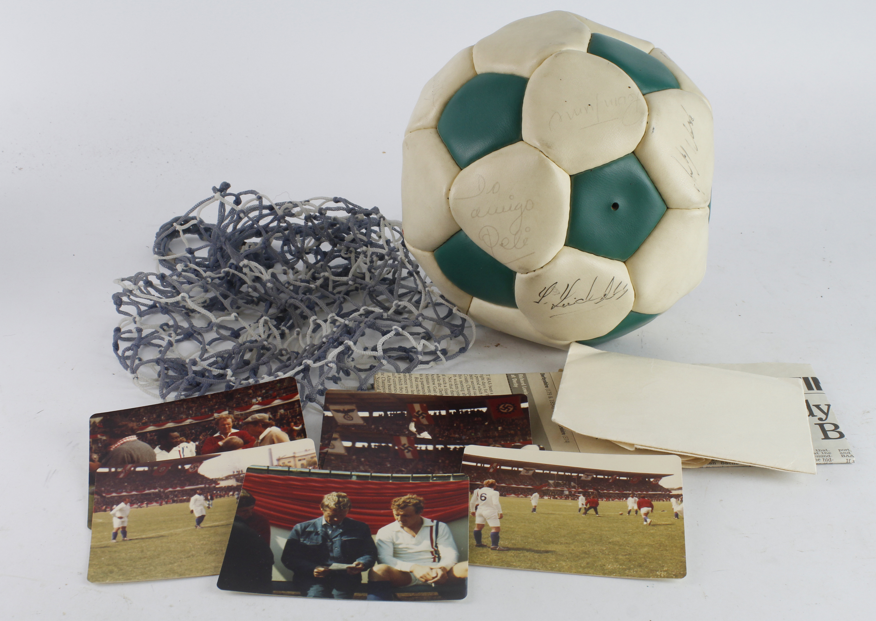 Movie / Football interest – Escape to Victory (1981) hand signed football brought onto set by one of