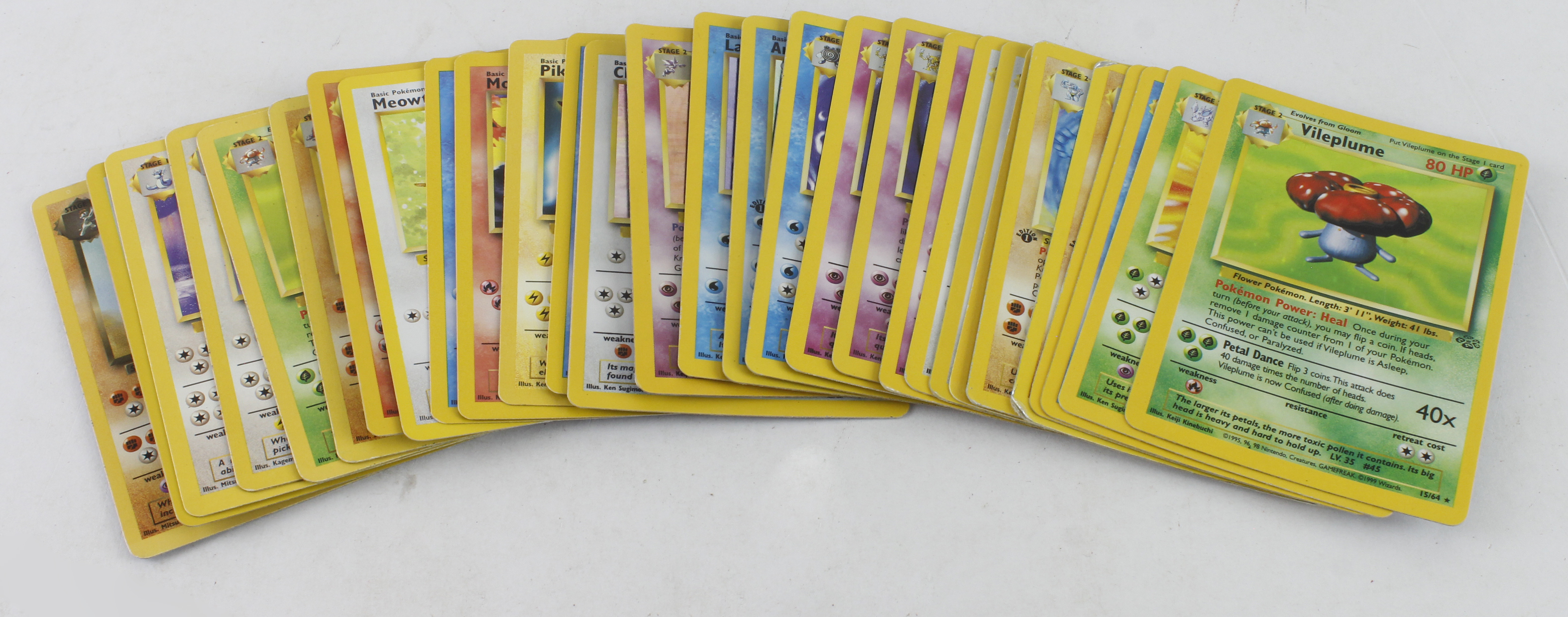 Pokemon. A collection of twenty-nine various Pokemon cards, including base set, jungle, fossil set