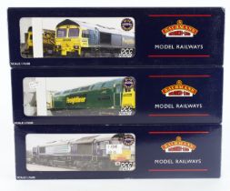 Bachmann. Three boxed OO gauge Bachmann locomotives, comprising Class 66 Diesel 66610