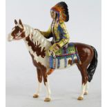 Beswick figure 'Indian on Skewbald horse' (1391), height 21cm approx.