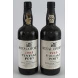 Roysl Oporto. Two bottles of Royal Oporto Vintage Port 1985, buyer collects or arranges own courier