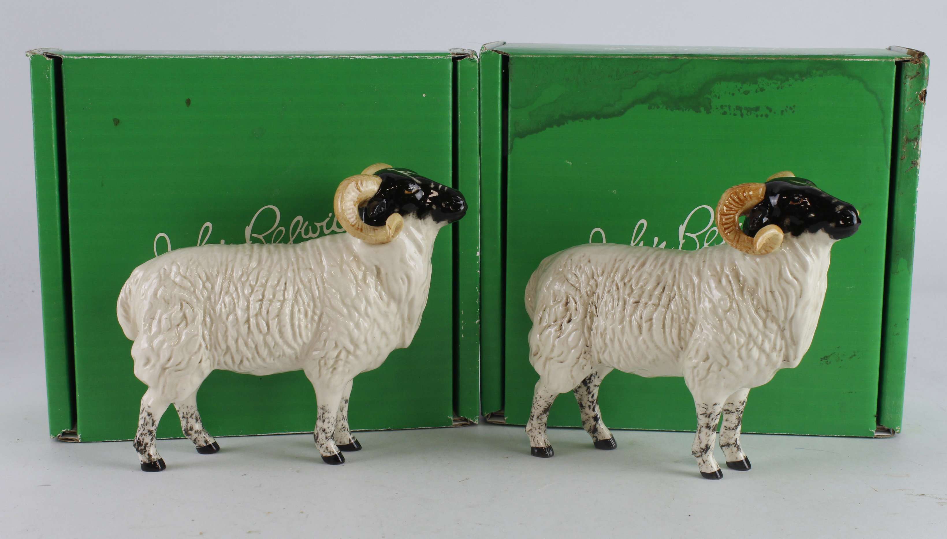 Beswick. Two boxed Beswick Boreray Sheep figures, tallest 12cm approx.