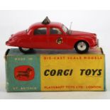 Corgi Toys, no. 213 '2.4 Jaguar Fire Service Car' (red), contained in original box