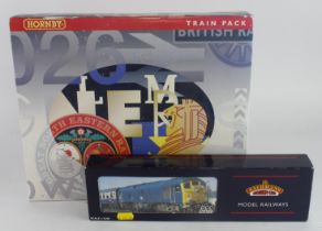 Hornby boxed OO gauge 3 Car train pack, together with a Bachmann boxed OO gauge Class 24 Bo Bo