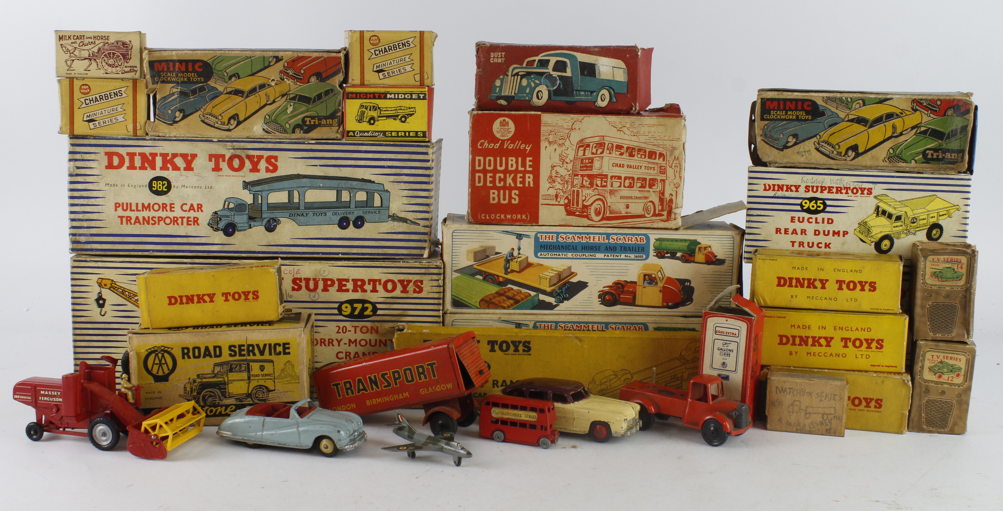 Dinky. A collection of Dinky models (some boxed), together with a group of other makers including