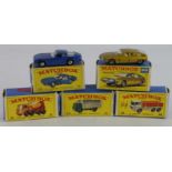 Matchbox.. Five boxed Matchbox Lesney models, comprising ISO Grifo (no. 14); Foden Concrete Truck (
