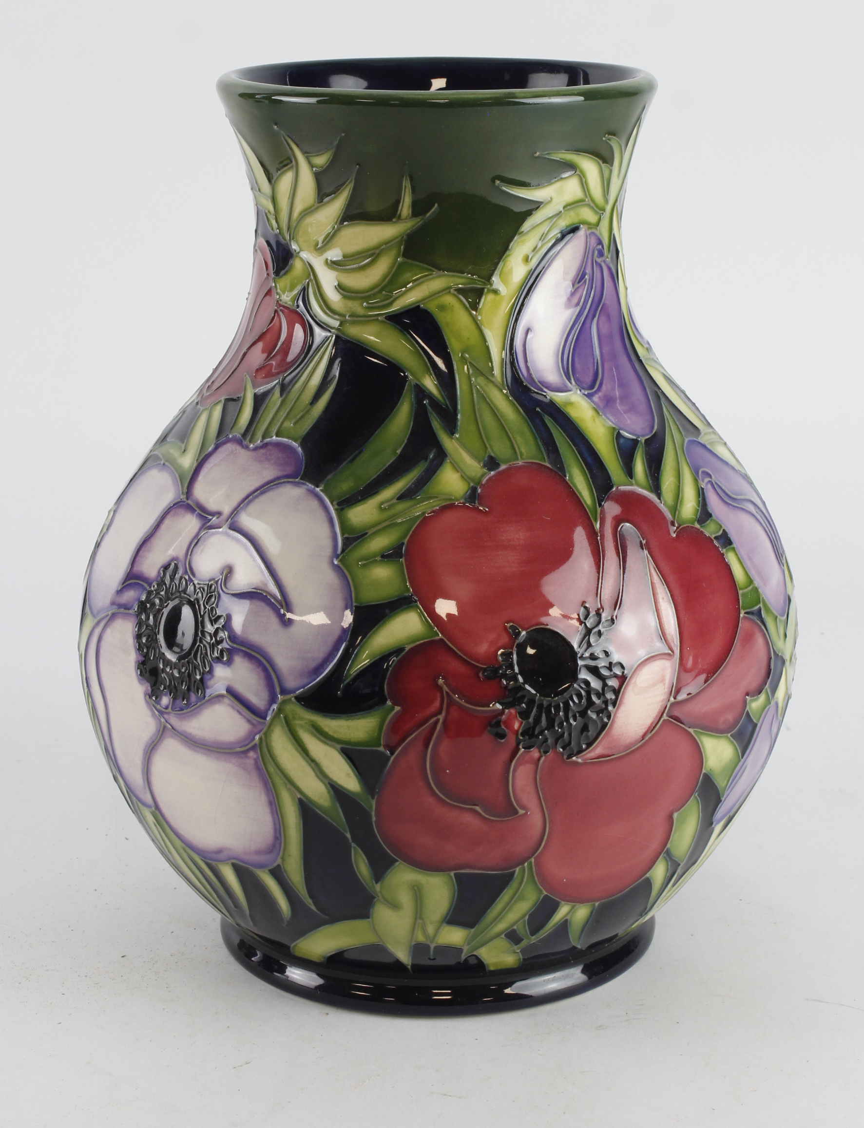 Moorcroft. Large Moorcroft Anemone pattern vase, makers marks to base, height 23cm approx.