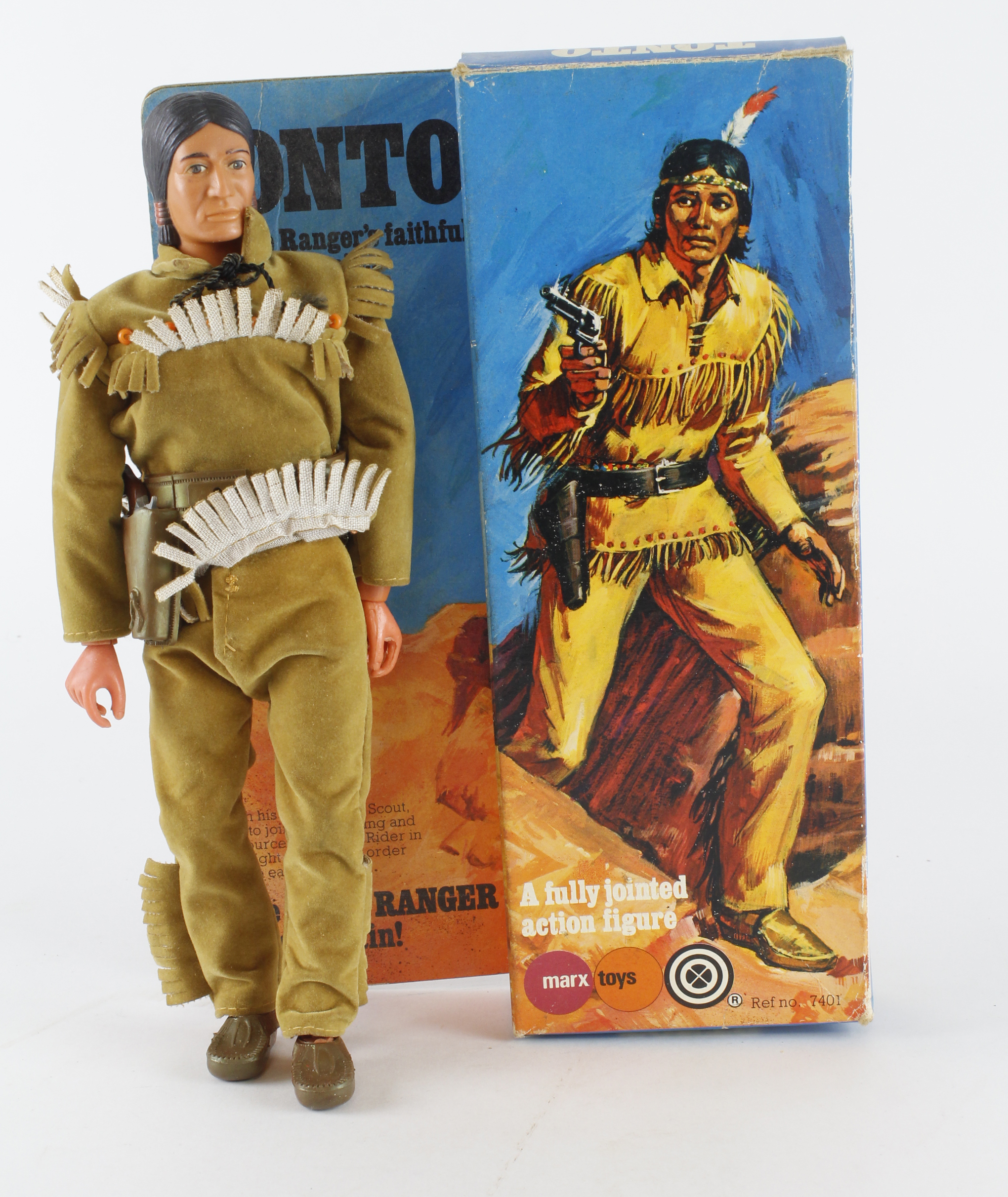 Marx Lone Ranger figure 'Tonto', contained in original box (sold as seen)