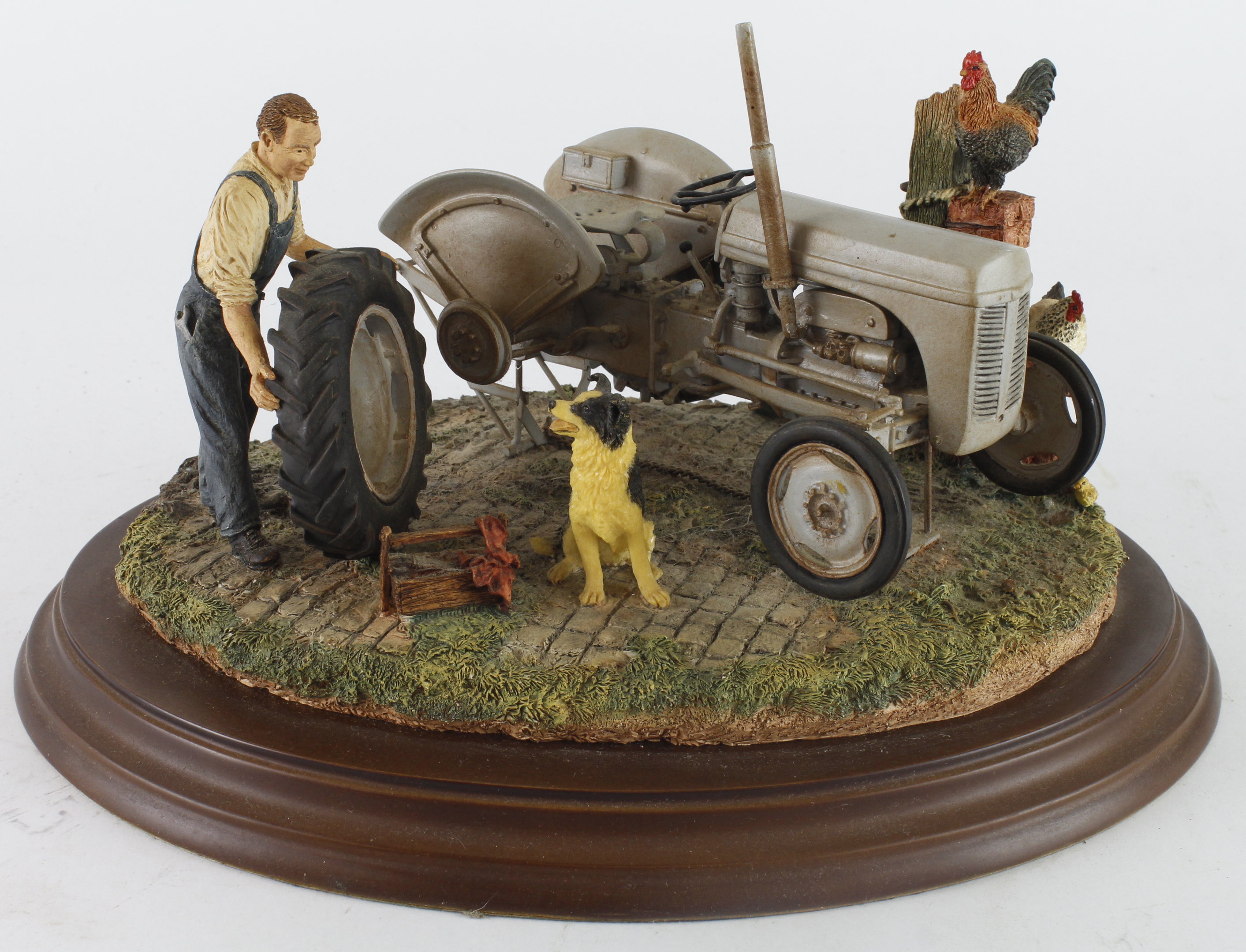 Country Artists 'Widening the Track' model, depicting a tractor within a farm yard scene, no