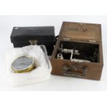 Scientific Instruments. Three Scientific instruments, consisting Cased Crosby Steam Engine