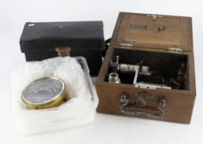 Scientific Instruments. Three Scientific instruments, consisting Cased Crosby Steam Engine