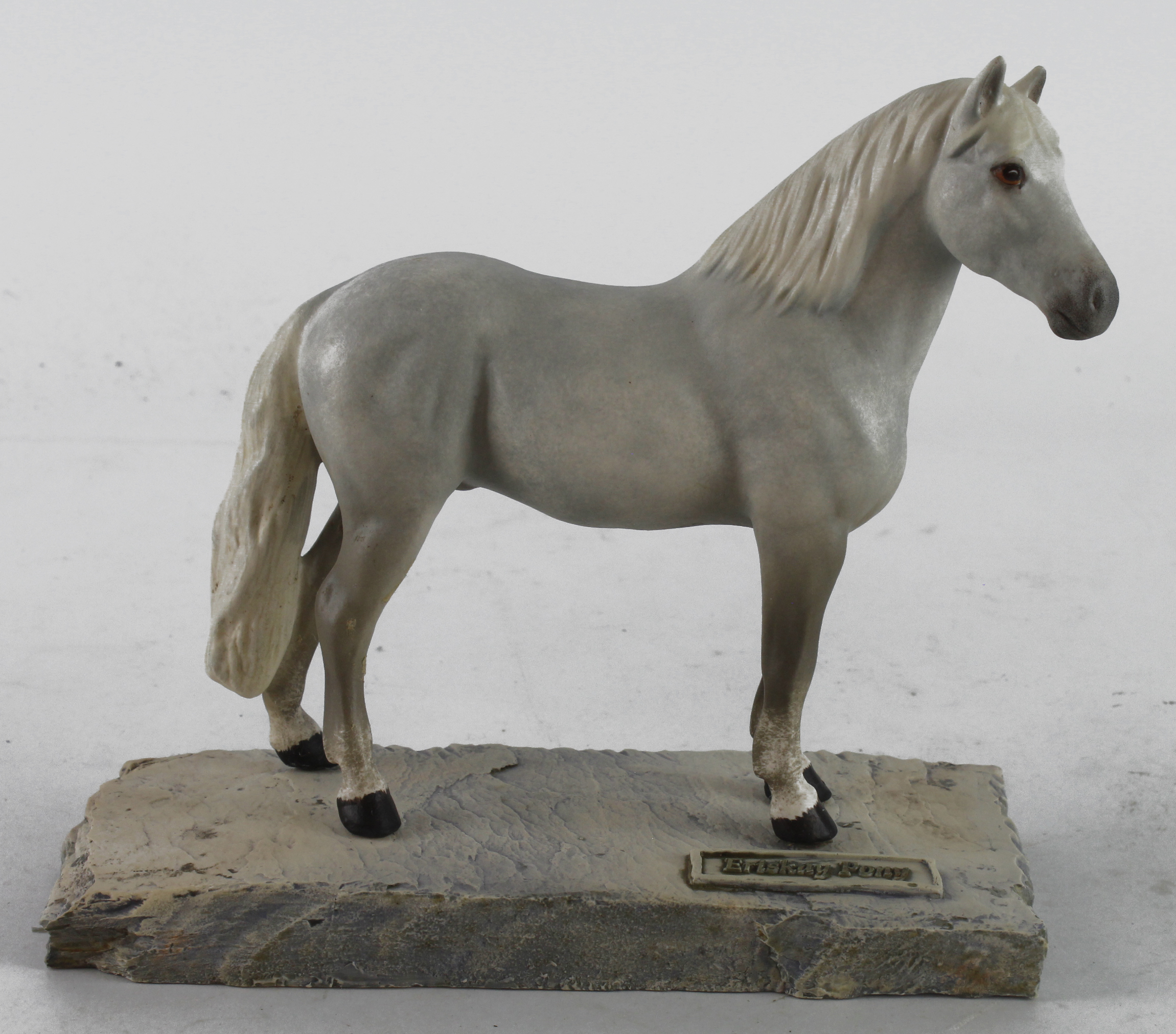 Beswick figure 'Eriskay Pony', on plinth, height 16cm approx. (figure has come unstuck from plinth)