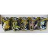 Pokemon. Five Pokemon 20th Anniversary collectible plush toys by Tomy, comprising Pikachu, Mew,