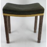 George VI Coronation stool, stamped 'Maple & Co. Ltd, London' to underside, height 48cm approx.