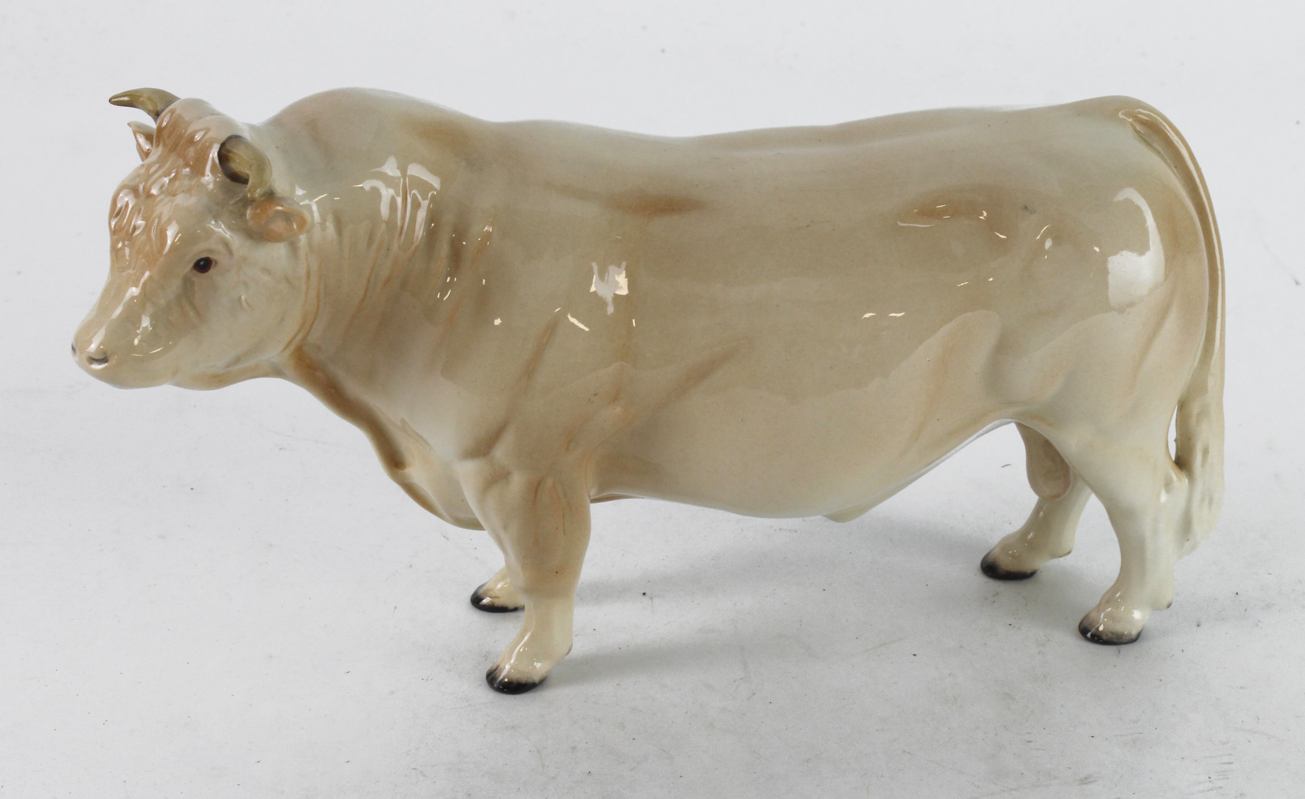 Beswick figure 'Charolais Bull' (2463A), height 12cm approx., contained in original box