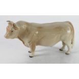 Beswick figure 'Charolais Bull' (2463A), height 12cm approx., contained in original box