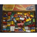 Matchbox. A collection of approximately eighty Matchbox models (incl. Lesney), including cars,