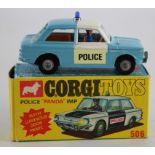 Corgi Toys, no. 506 'Police Panda Imp' (pale blue), contained in original box