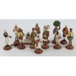 Figures. A group of clay figures thought to of been brought back by a serviceman during WWI,