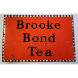 Enamel Sign. A 'Brooke Bond Tea' single sided enamel sign, 76cm x 51cm approx.