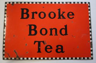 Enamel Sign. A 'Brooke Bond Tea' single sided enamel sign, 76cm x 51cm approx.