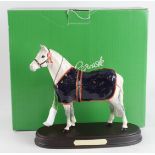 Beswick figure 'Welsh Mountain Pony', on wooden plinth, height 22.5cm, contained in original box