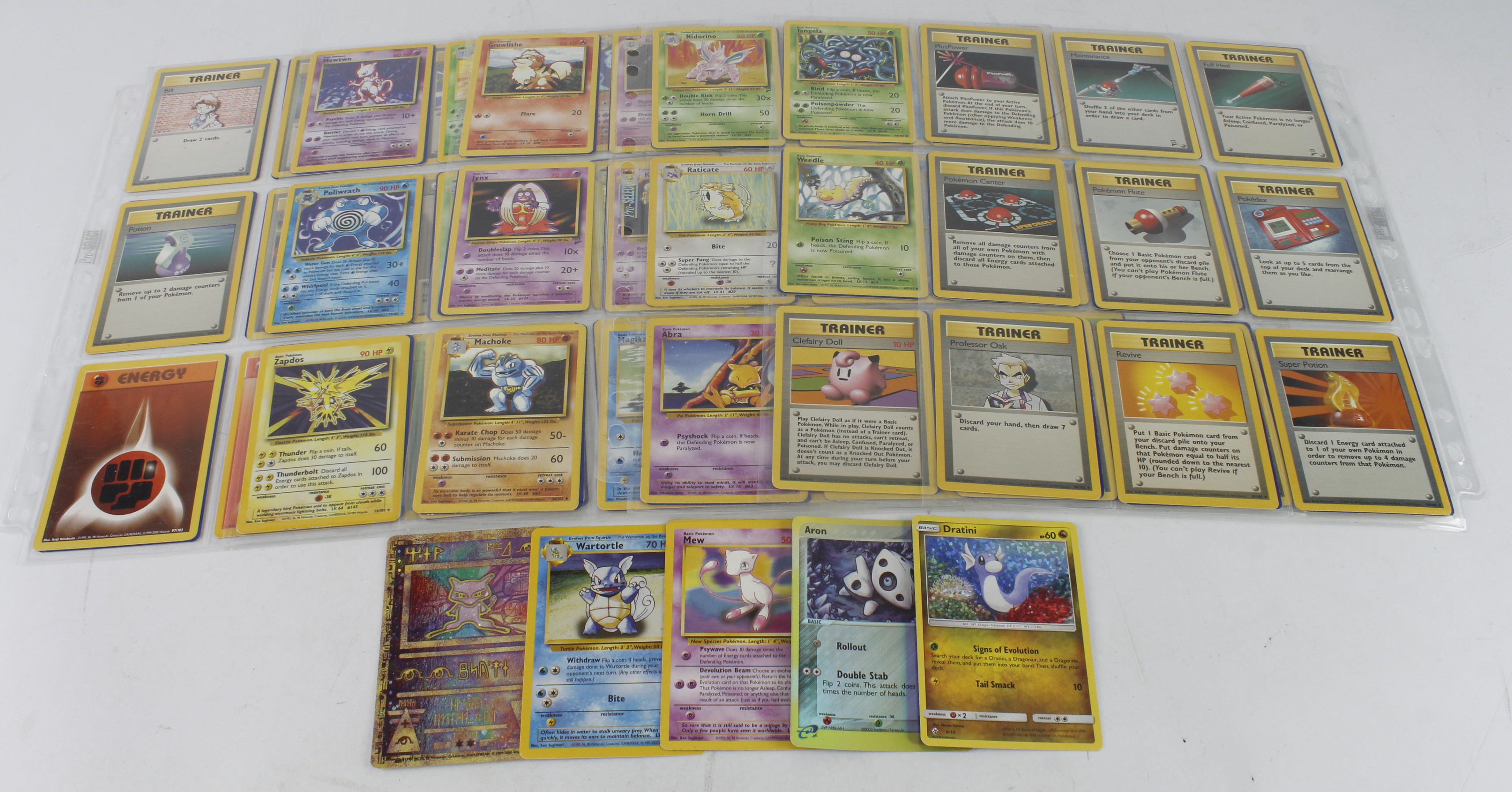 Pokemon. A collection of 108 English Pokemon WOTC Base Set 1 & 2 cards (complete amongst the two