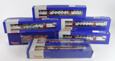 Roco. Nine boxed Roco HO gauge Double Decker coaches, comprising 45910 (x3); 45911 (x2); 45468;